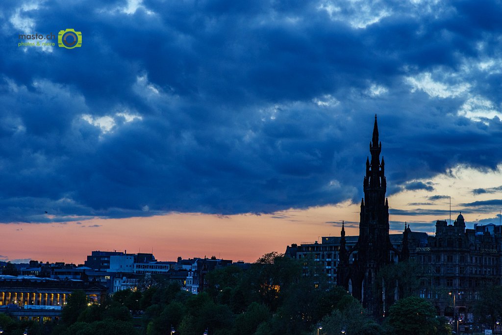Storm clouds over Edinburgh